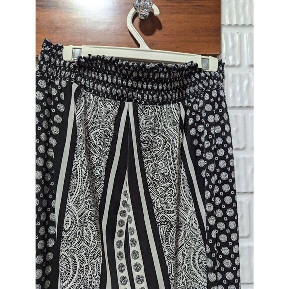 INC International Concepts Women's Black & White Abstract Pattern Jersey Knit Pa - Picture 5 of 7